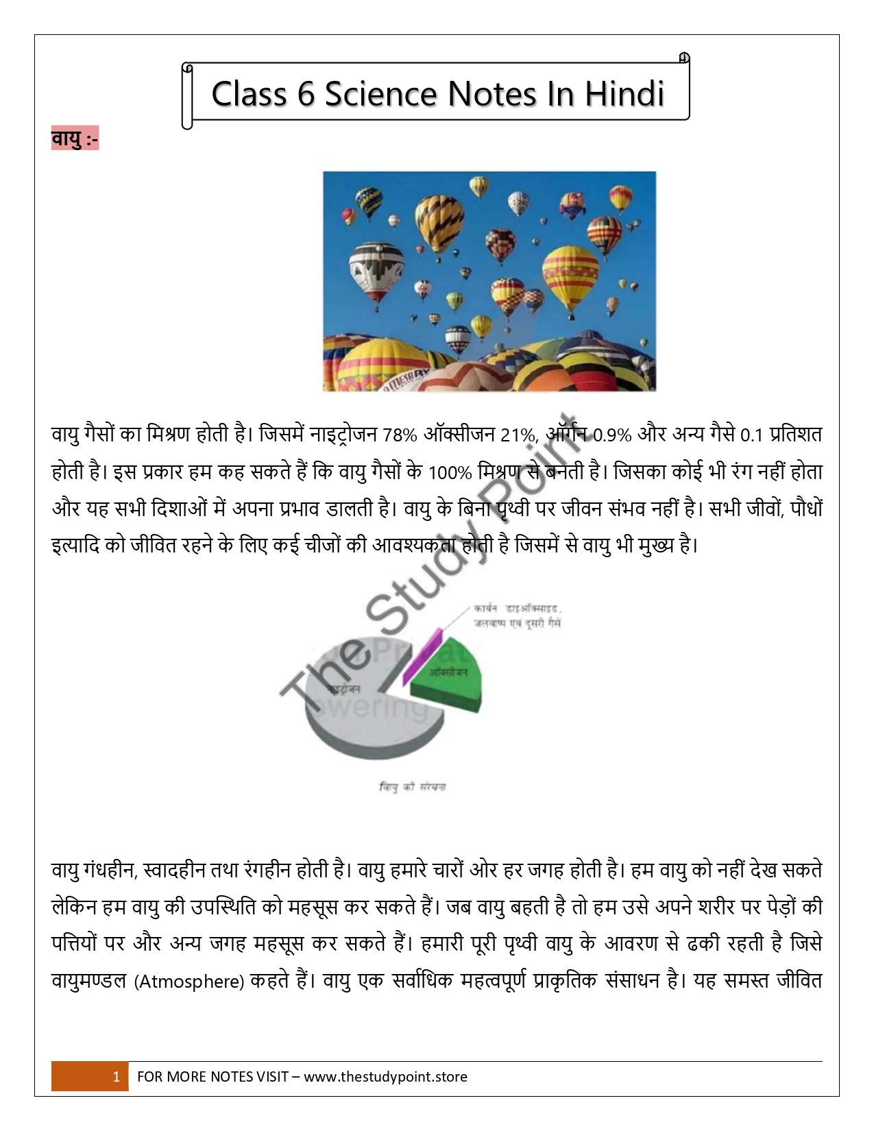 NCERT Class 6 Science Notes In Hinndi - Image 2